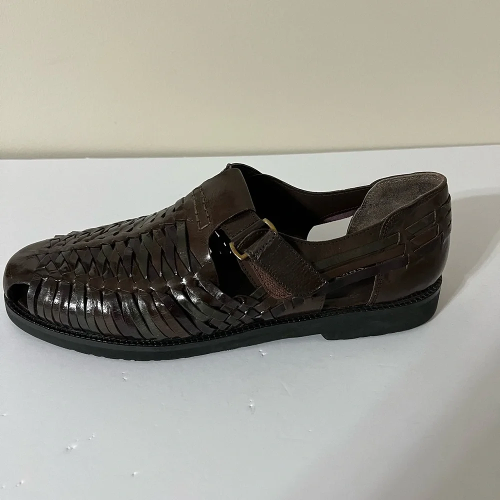 NEW!Deer Stags Dark Brown Huarache Woven Sandals size13